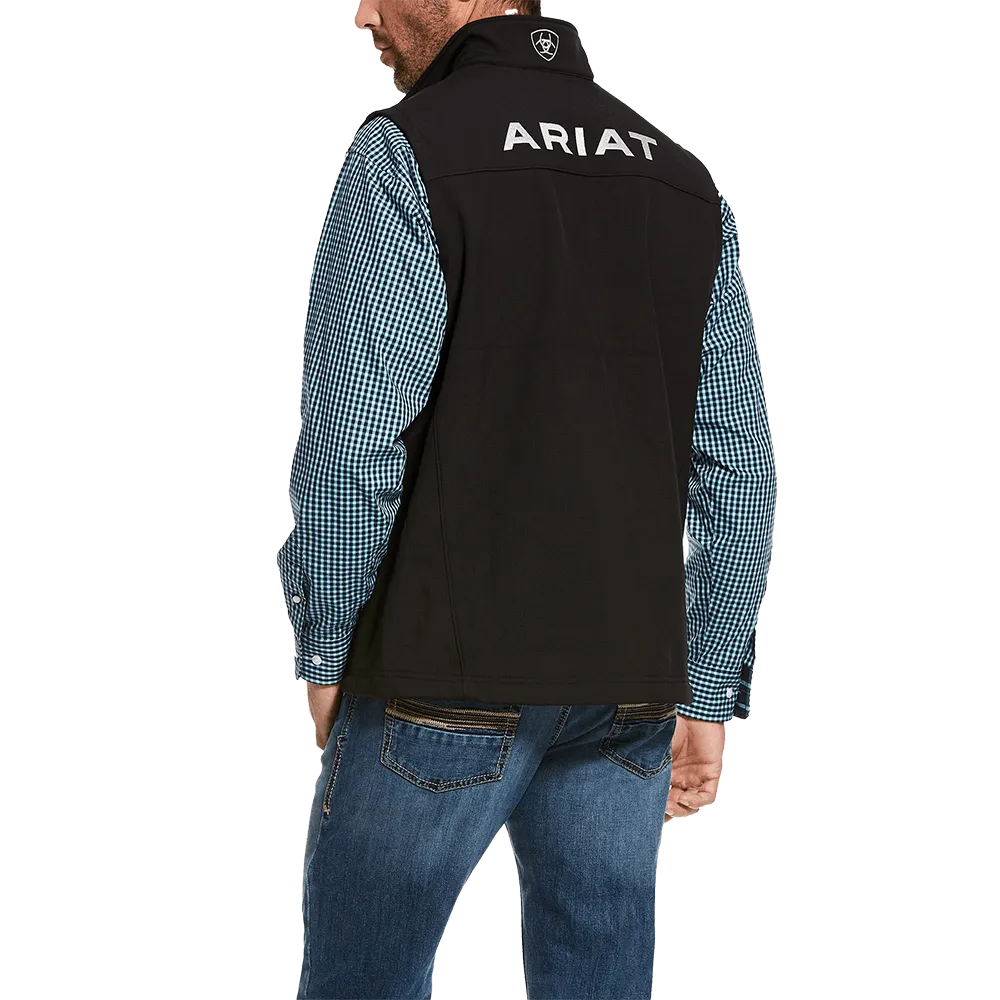 Arithtat Men's Logo 2.0 Black Stretch Softshell Vest