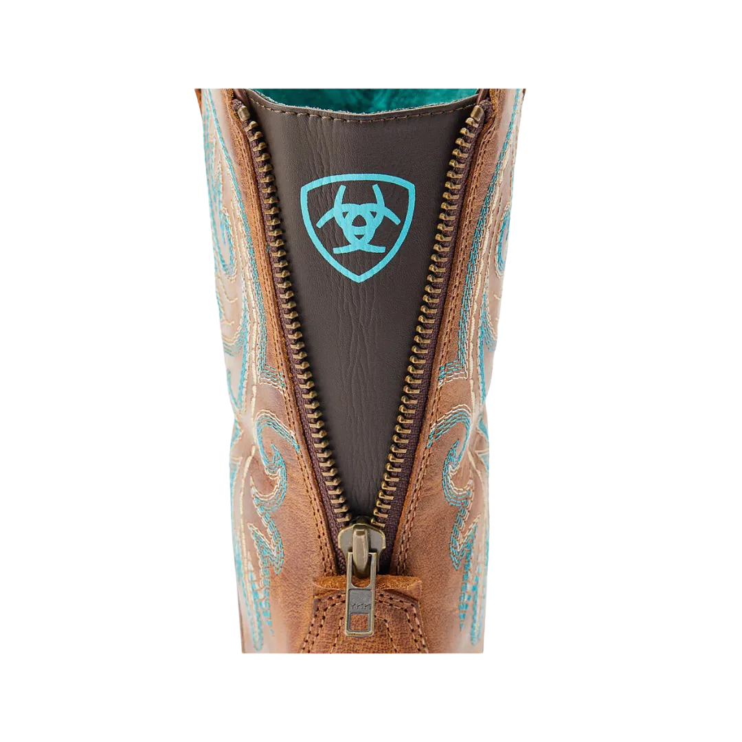 Arithtat Women's Round Up Back Zip Western Boot