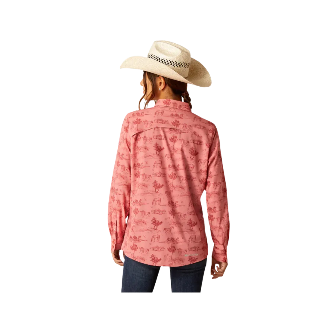 Arithtat Women's Venttek Stretch Toile Faded Rose Pink Shirt