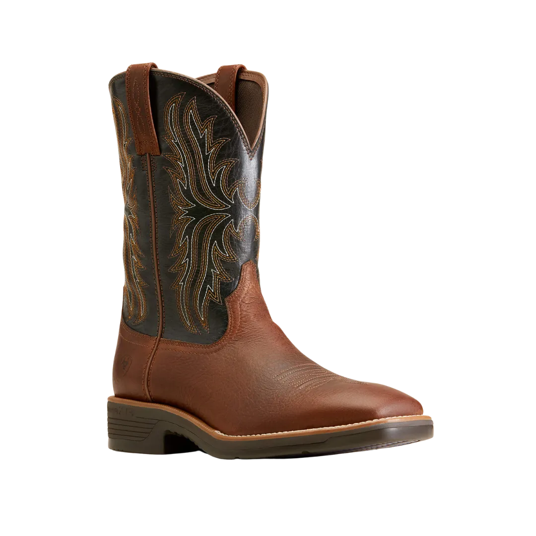 Arithtat Men's Ridgeback Deepest Clay & Western Black Boots