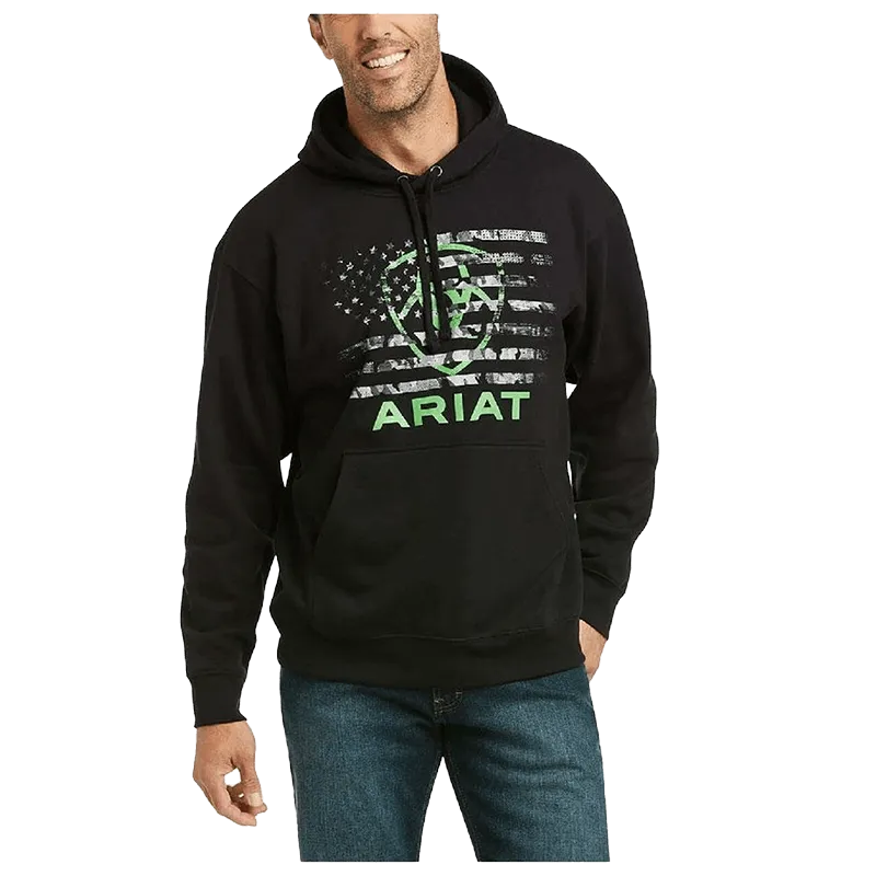Arithtat Men's Basic Hoodie Logo Flag Long Sleeve Hoodie Sweatshirt