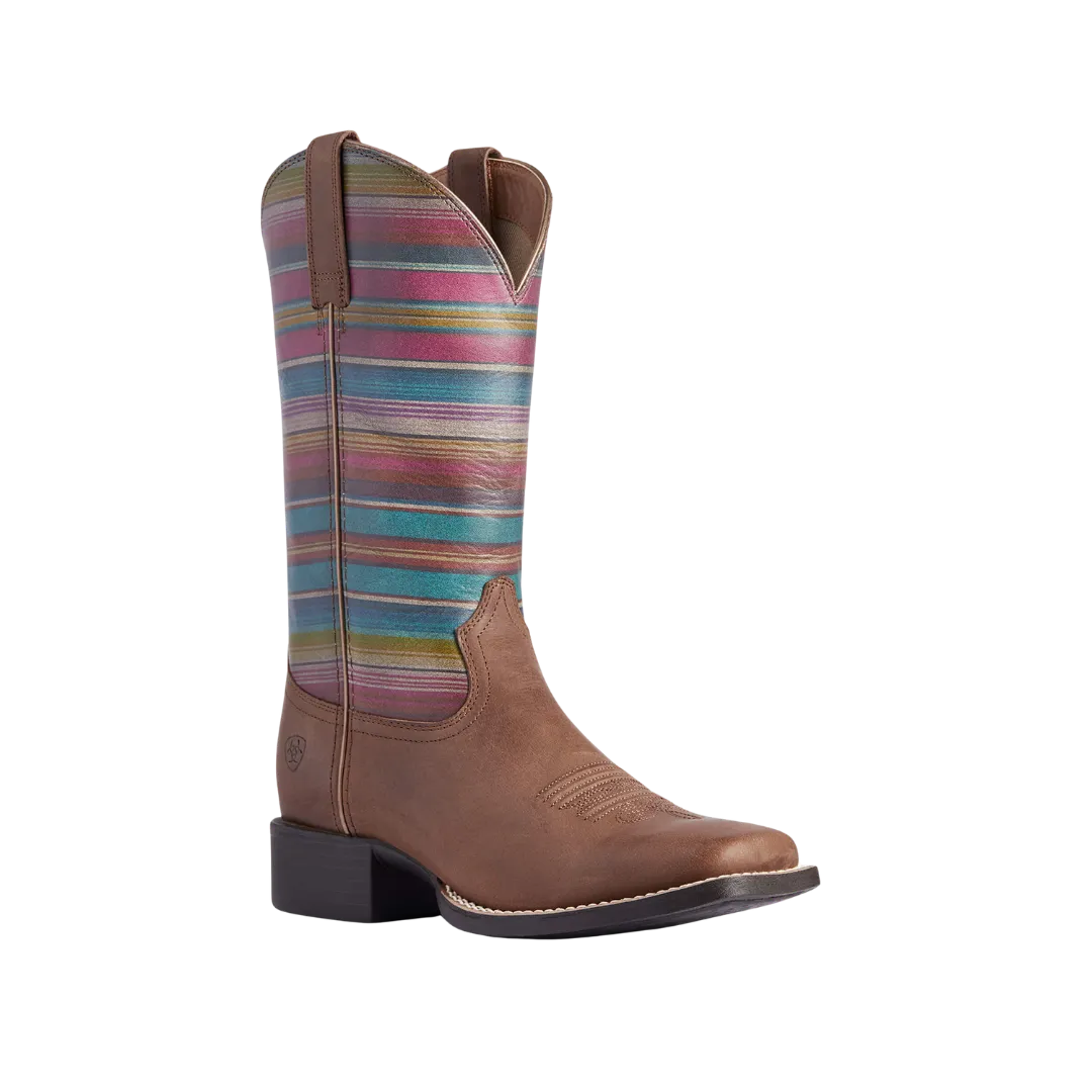 Arithtat Women's Serape Round Up Square Toe Boots