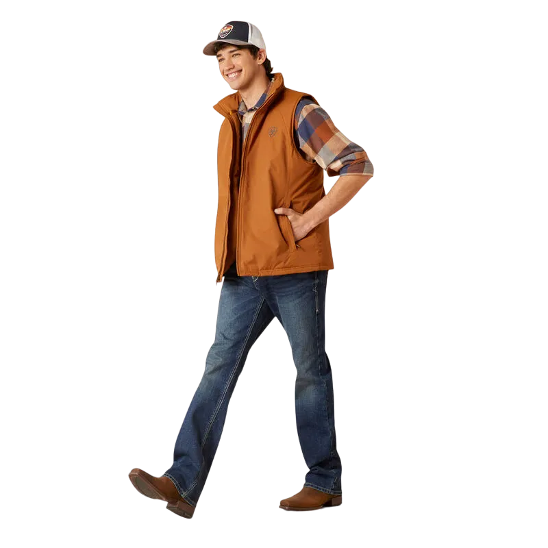 Arithtat Men's Team Logo Insulated Chestnut Vest