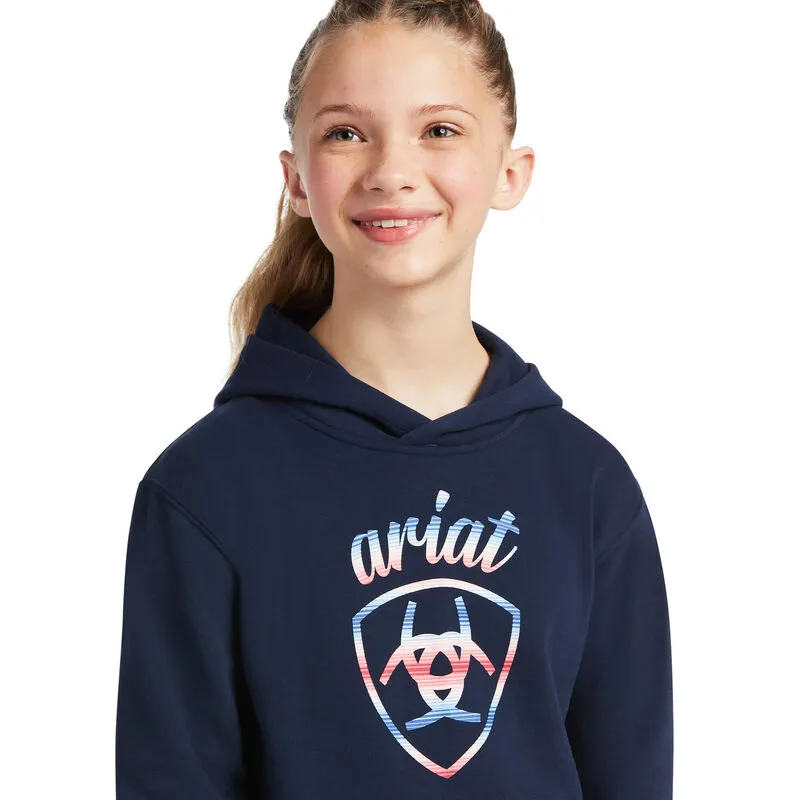 Arithtat Girl's Real Serape Logo Hoodie