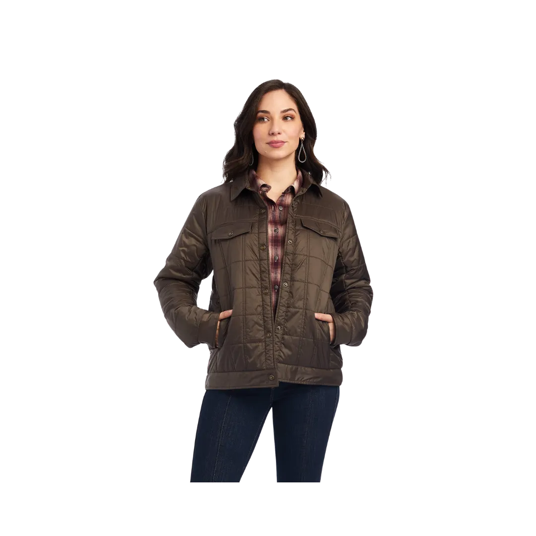 Arithtat Women's Puffer Trucker Insulated Banyan Bark Jacket