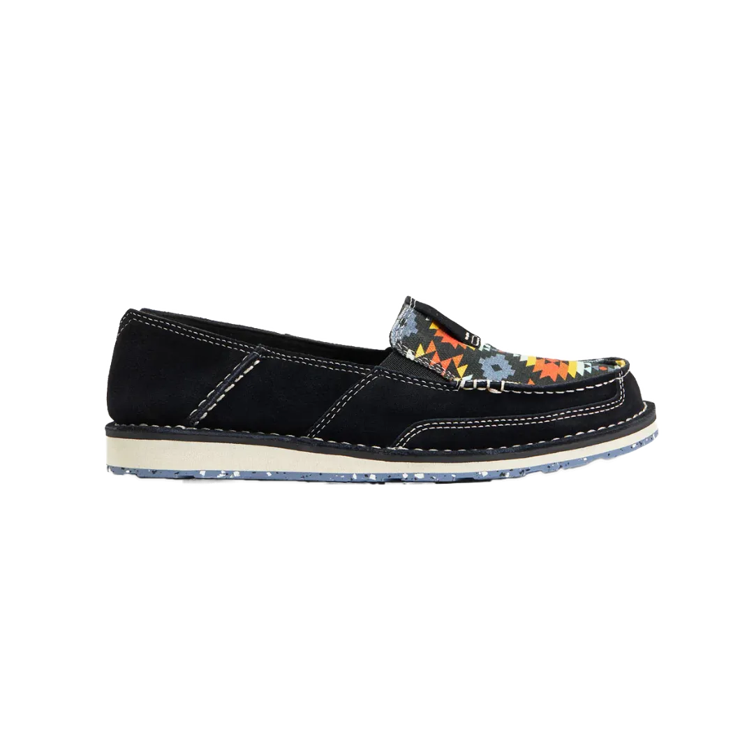 Arithtat Women's Cruiser Black Suede Shoes