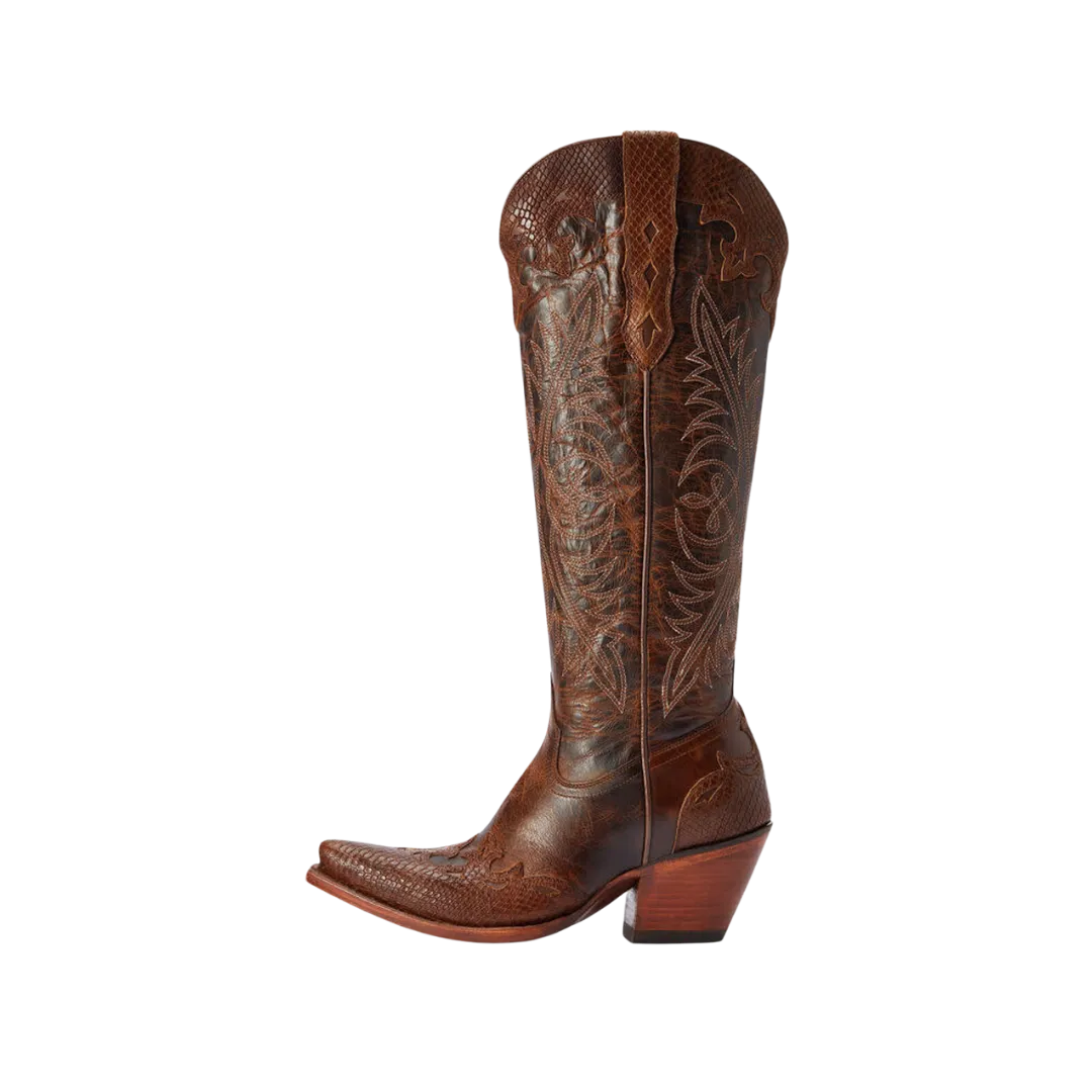 Arithtat Women's Geneva Stretch fit Rye Tall Western Boot