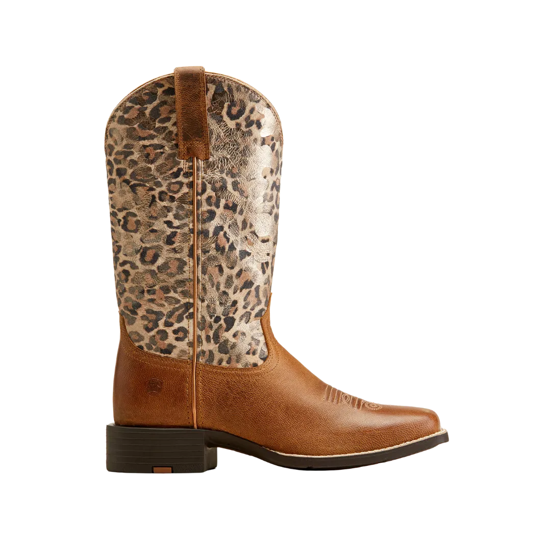 Arithtat Women's Round Up Wide Pearl Brown Square Toe Boot