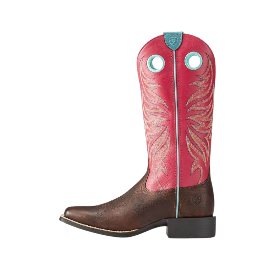 Arithtat Women's Round Up Ryder Yukon Chocolate & Magenta Boots