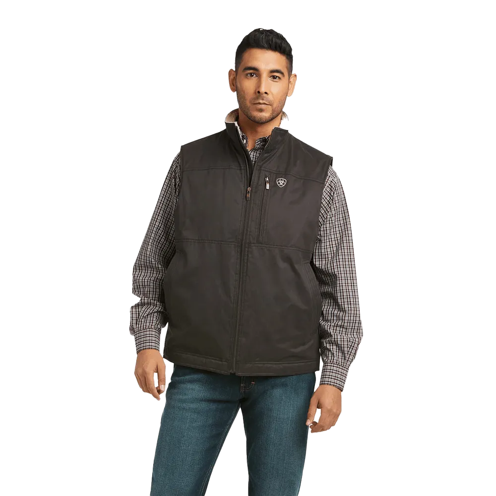 Arithtat Men's Grizzly Canvas Espresso Insulated Vest
