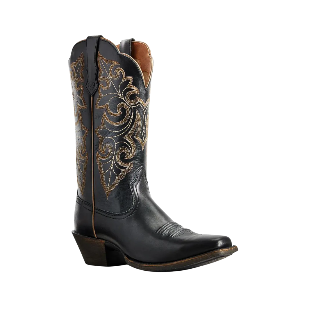 Arithtat Women's Round Up Limousine Black Western Boots