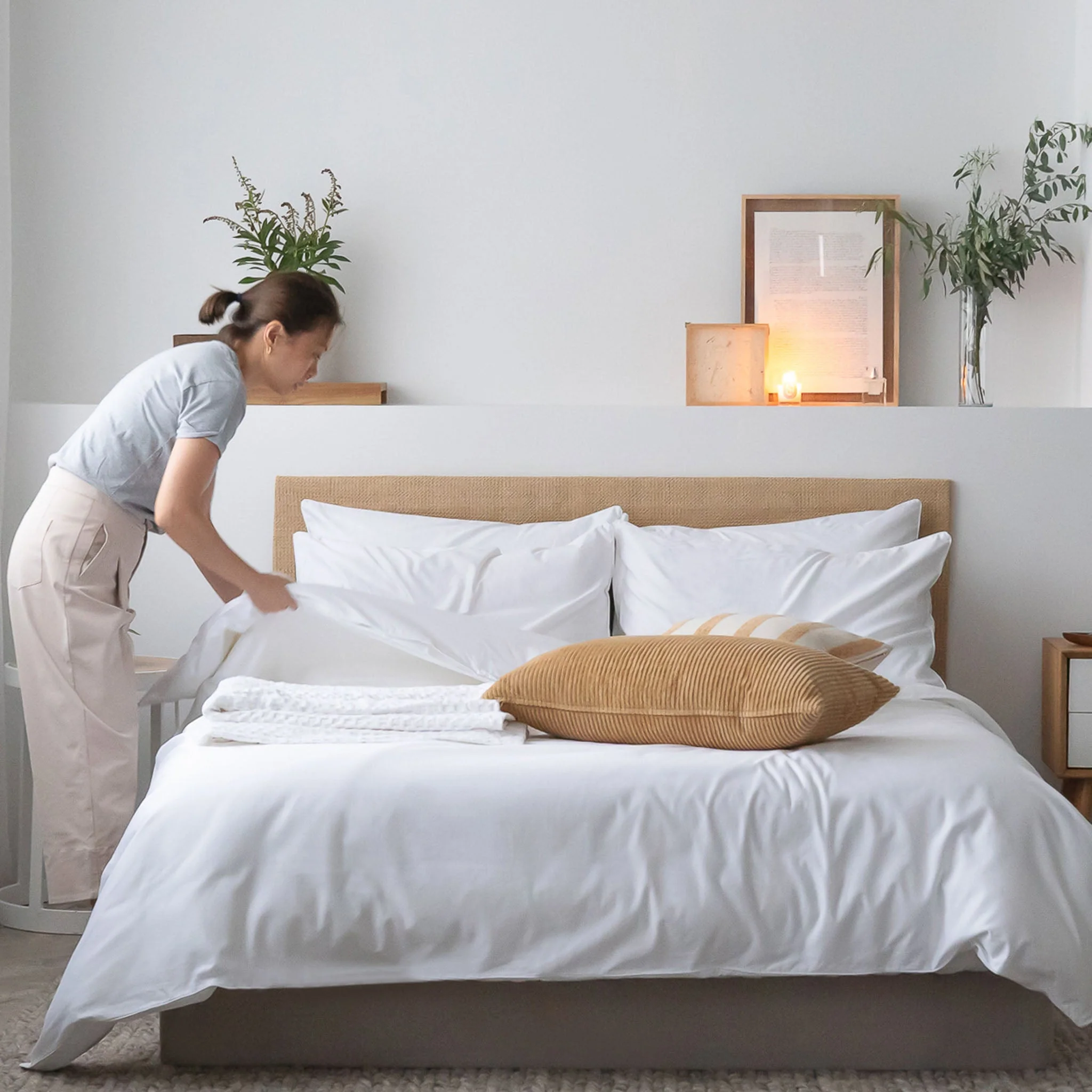 Cotton Fitted Sheet Set