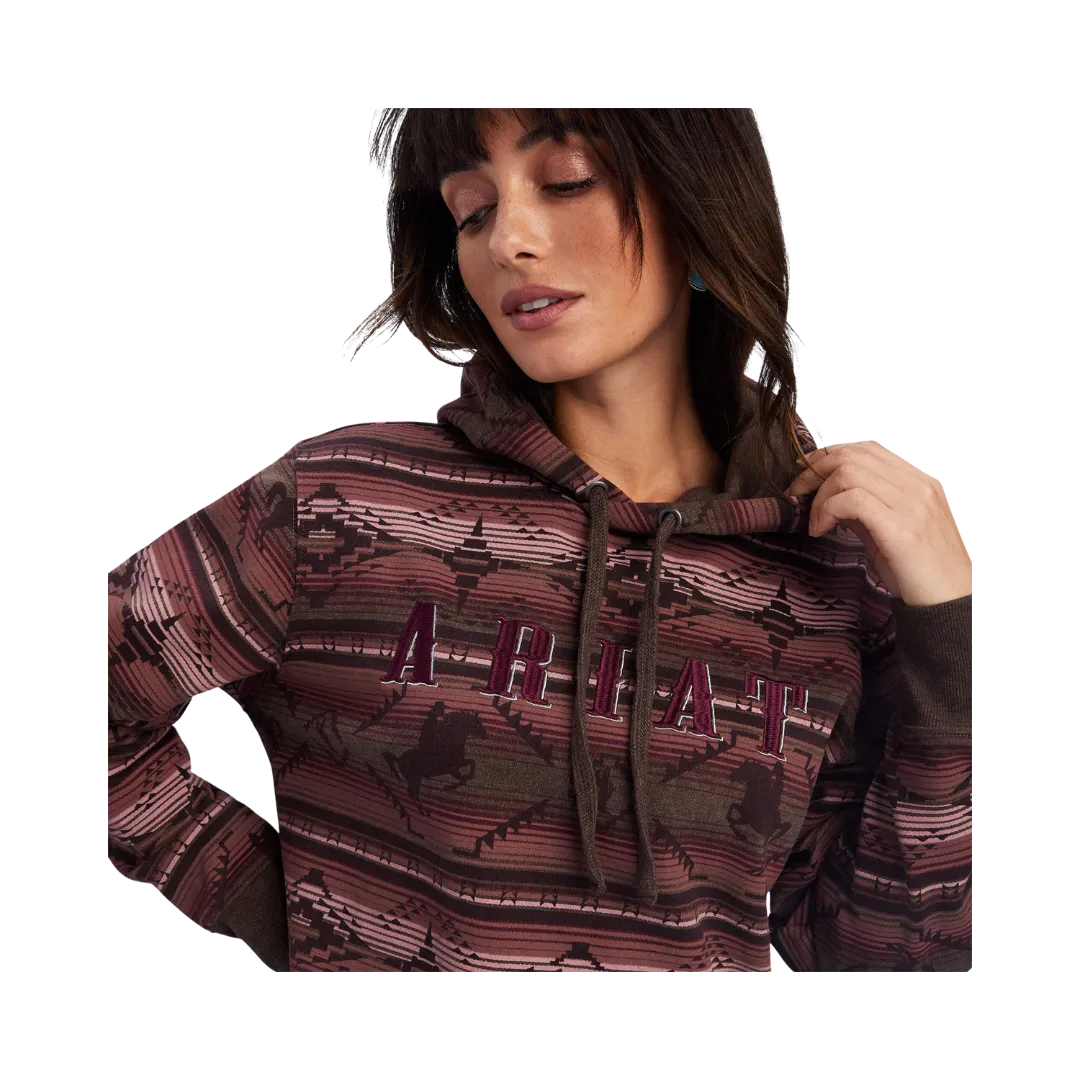 Arithtat Women's REAL Allover Print Hoodie