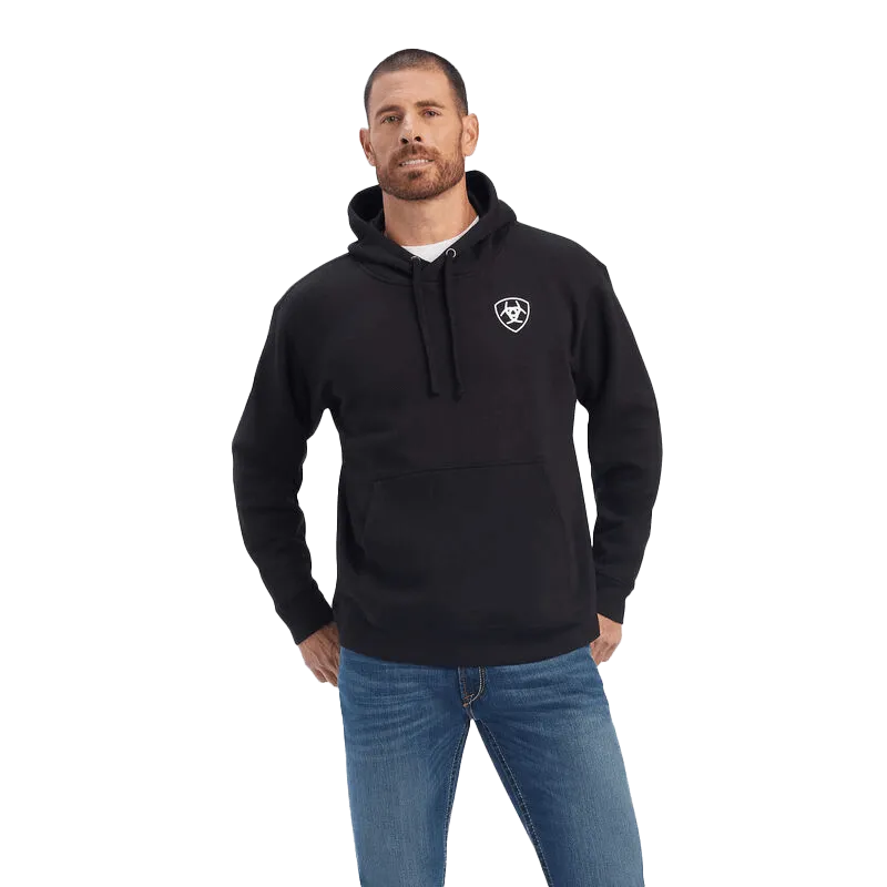 Arithtat Men's Black Americana Block Pullover Hoodie