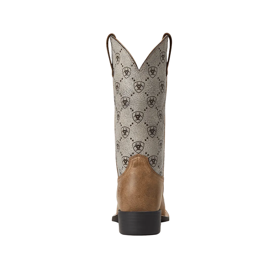 Arithtat Women's Round Up Wide Brown Bomber Square Toe Boot