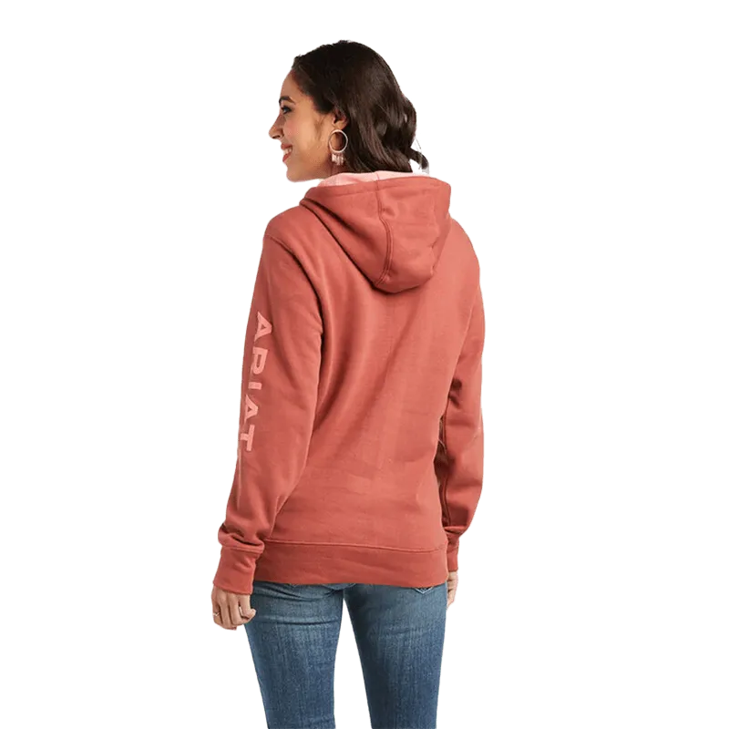 Arithtat Women's REAL Arm Logo Marsala Hoodie