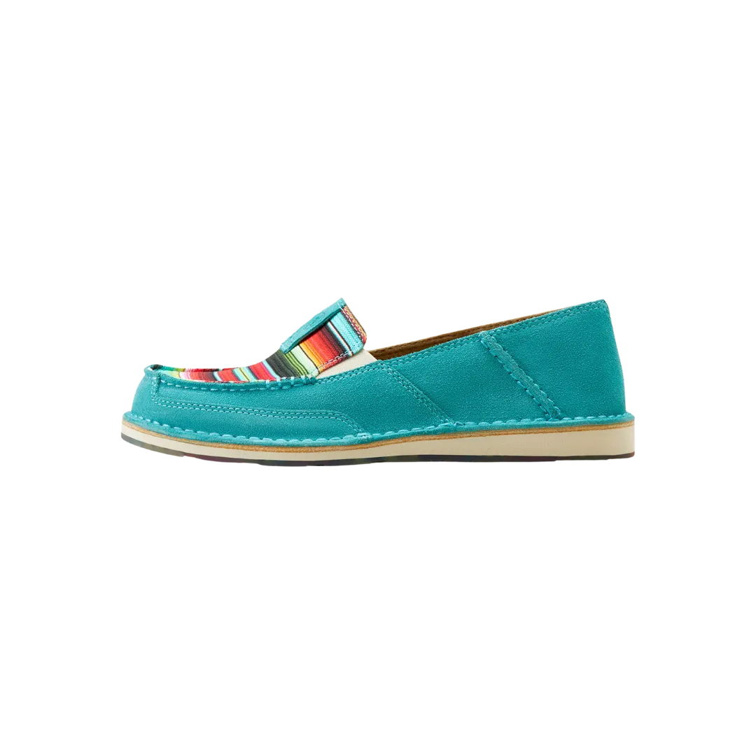 Arithtat Women's Cruiser Teal Suede Shoes