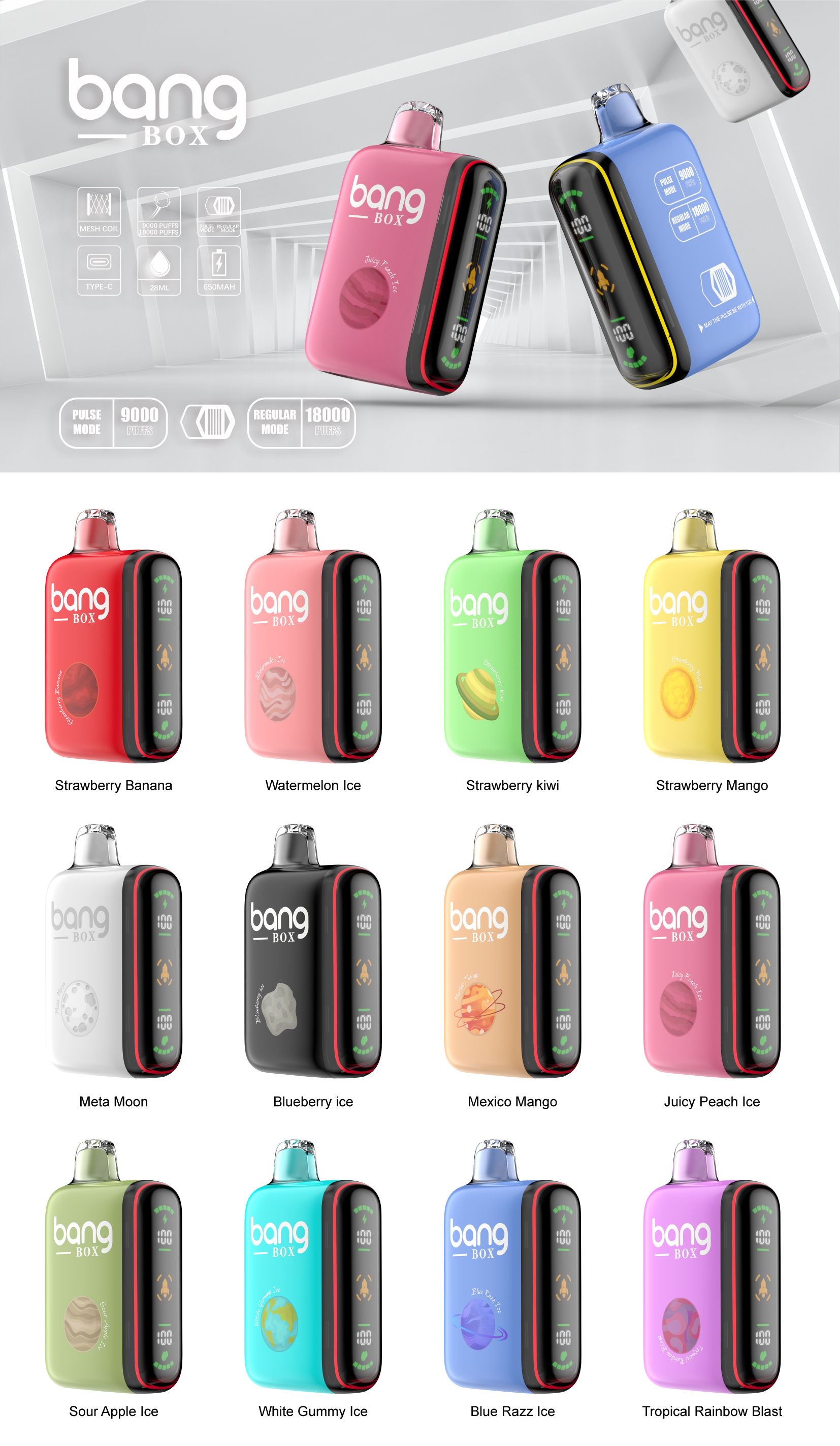 BANGBOX 9000-18000 PUFF 10PCS/BOX