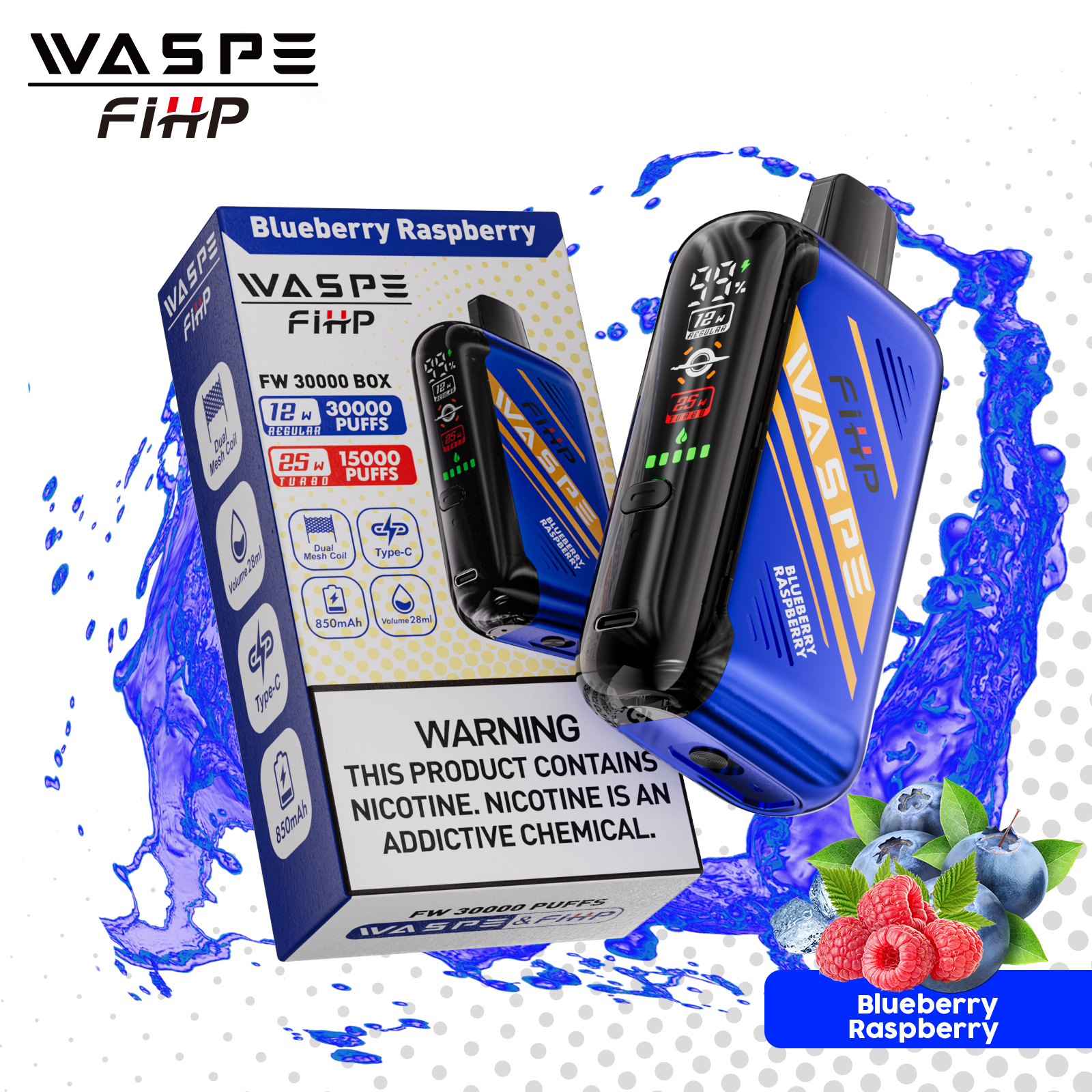 WASPE FW 30000PUFFS 10PCS/BOX