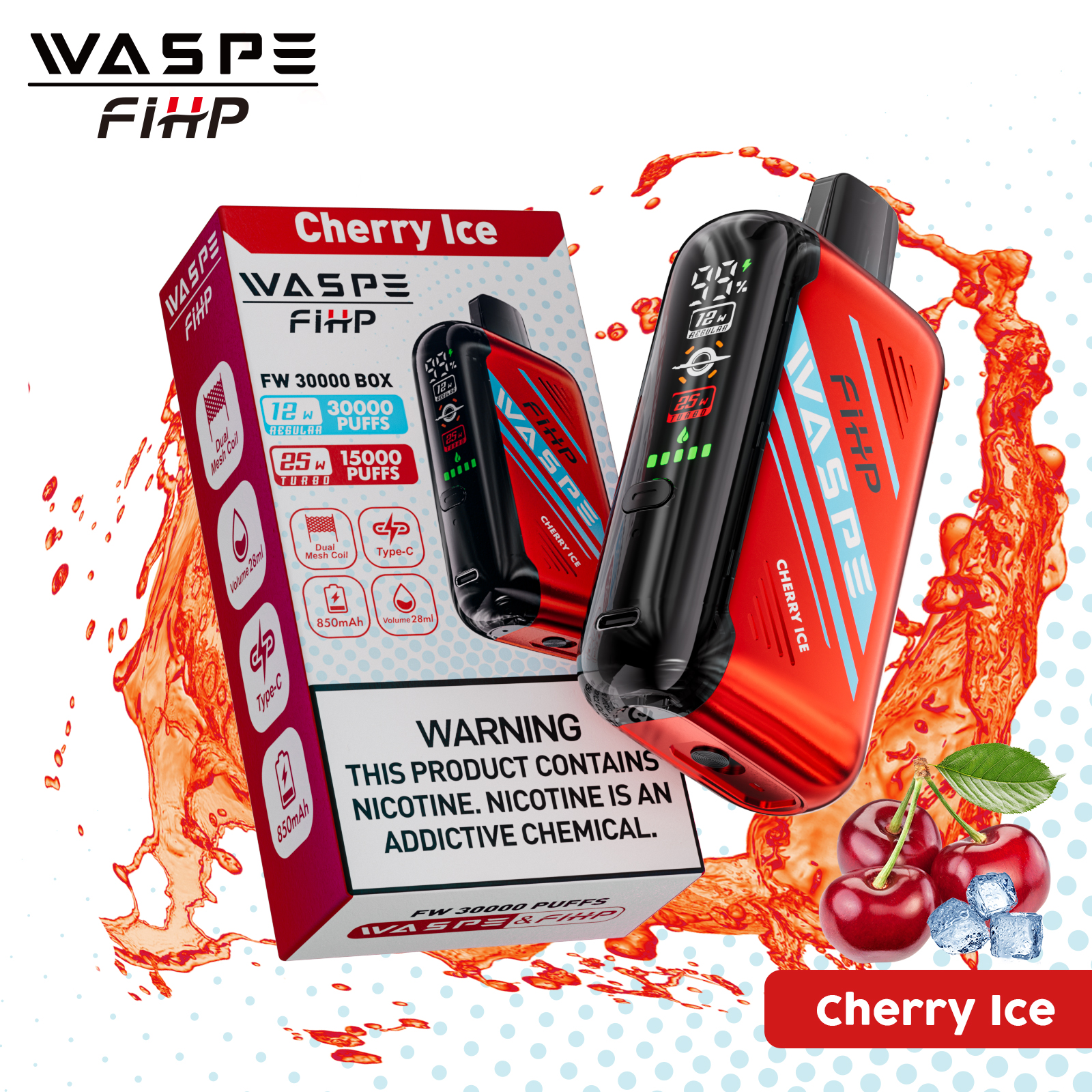 WASPE FW 30000PUFFS 10PCS/BOX