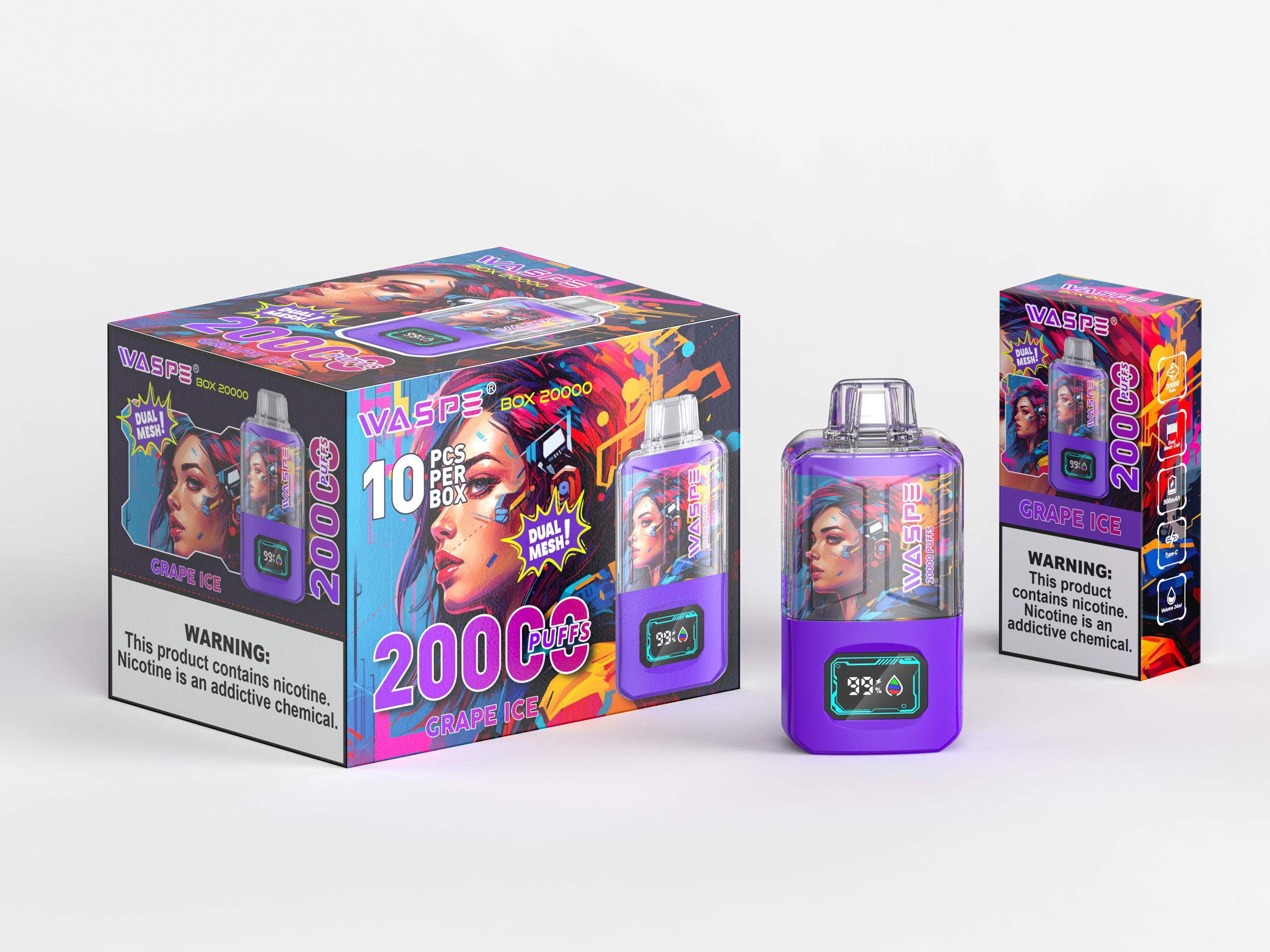 WASPE  20000PUFFS 10PCS/BOX