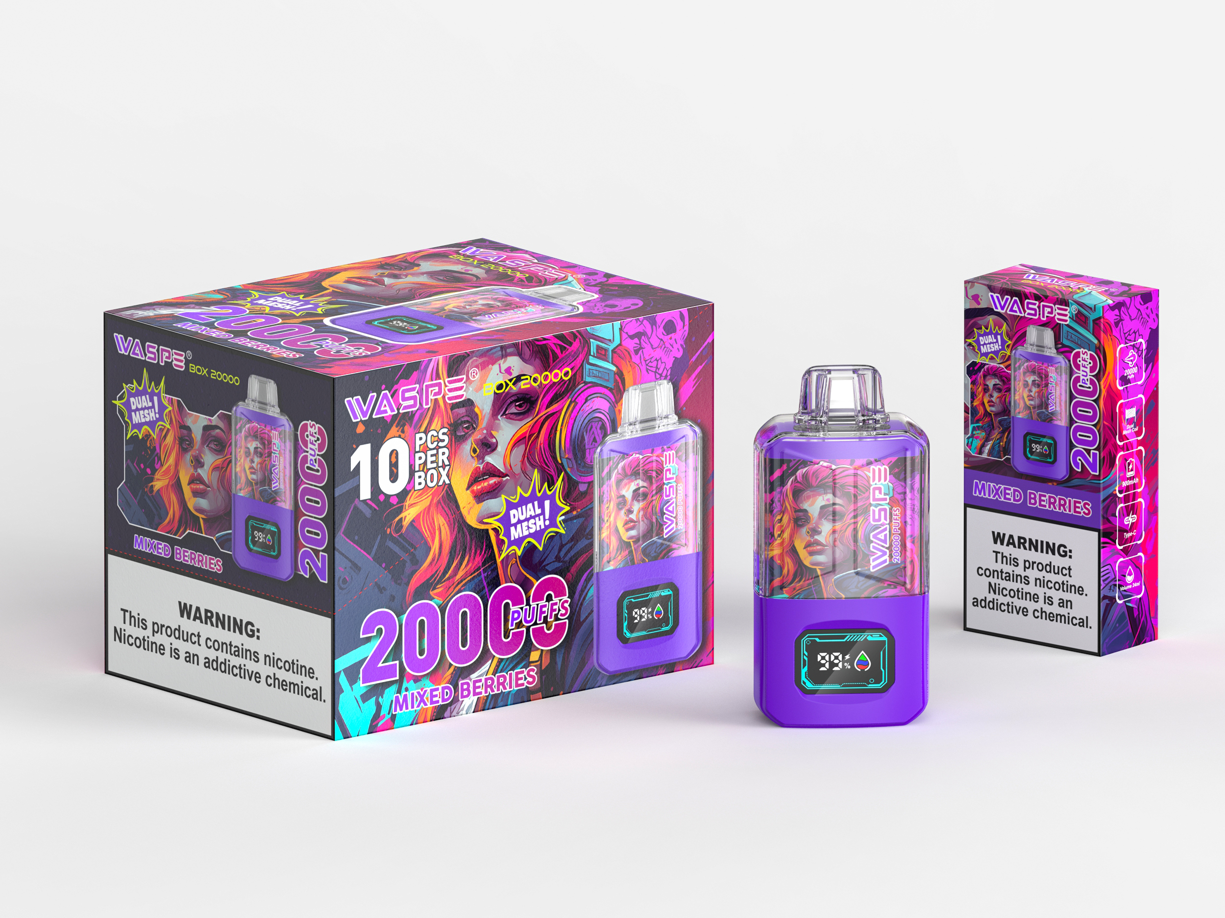 WASPE  20000PUFFS 10PCS/BOX