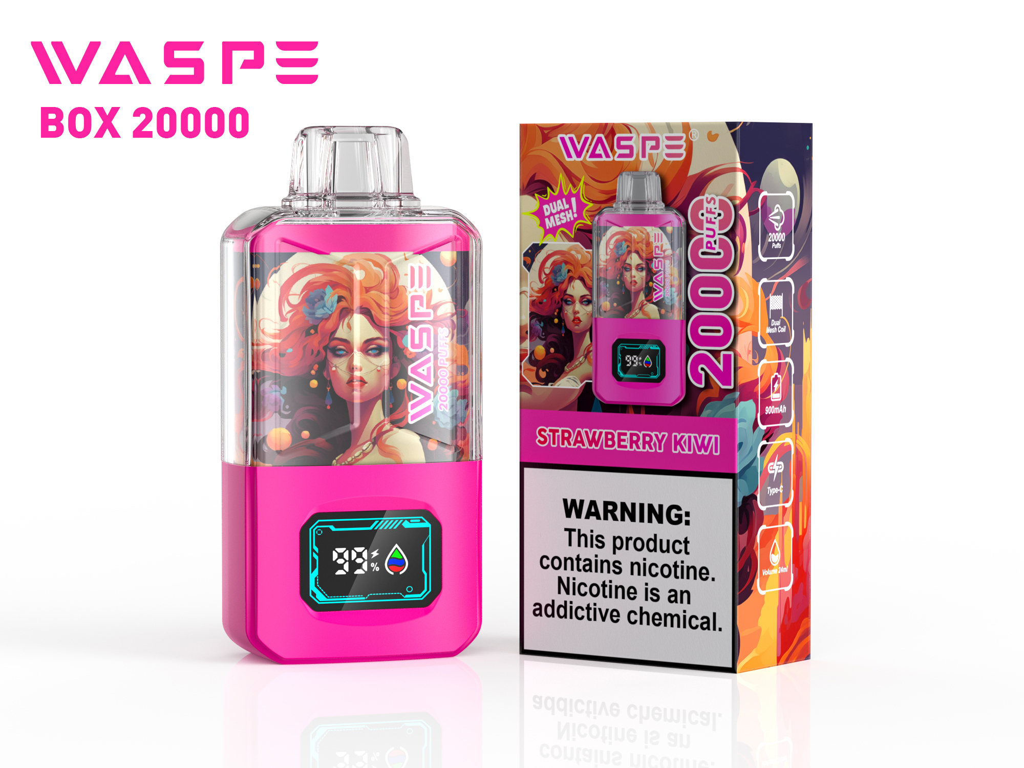 WASPE  20000PUFFS 10PCS/BOX