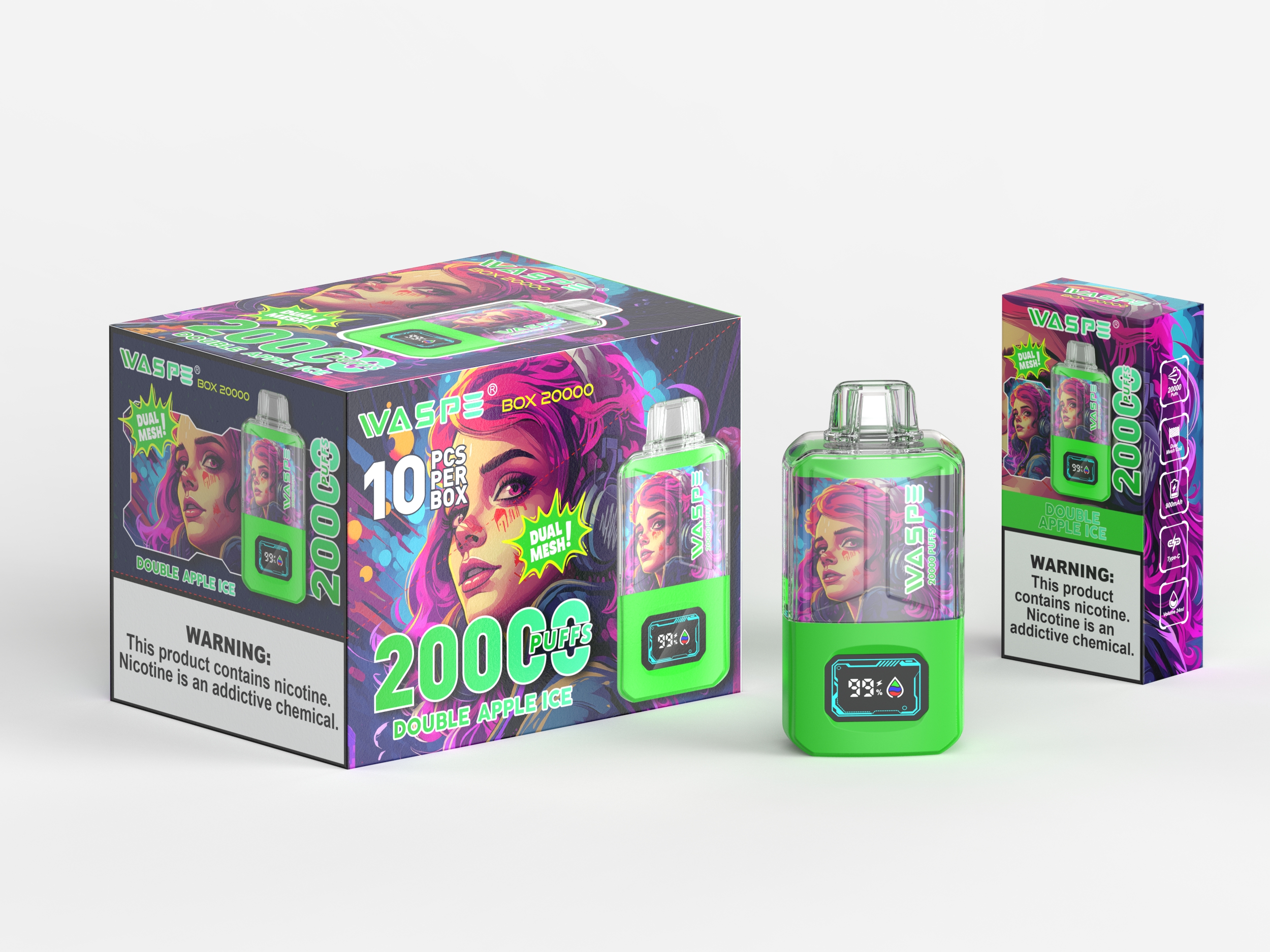 WASPE  20000PUFFS 10PCS/BOX