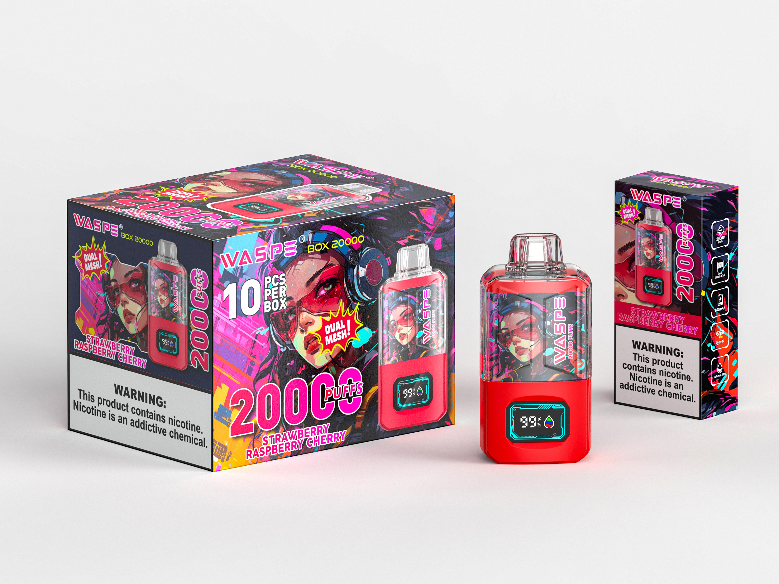 WASPE  20000PUFFS 10PCS/BOX
