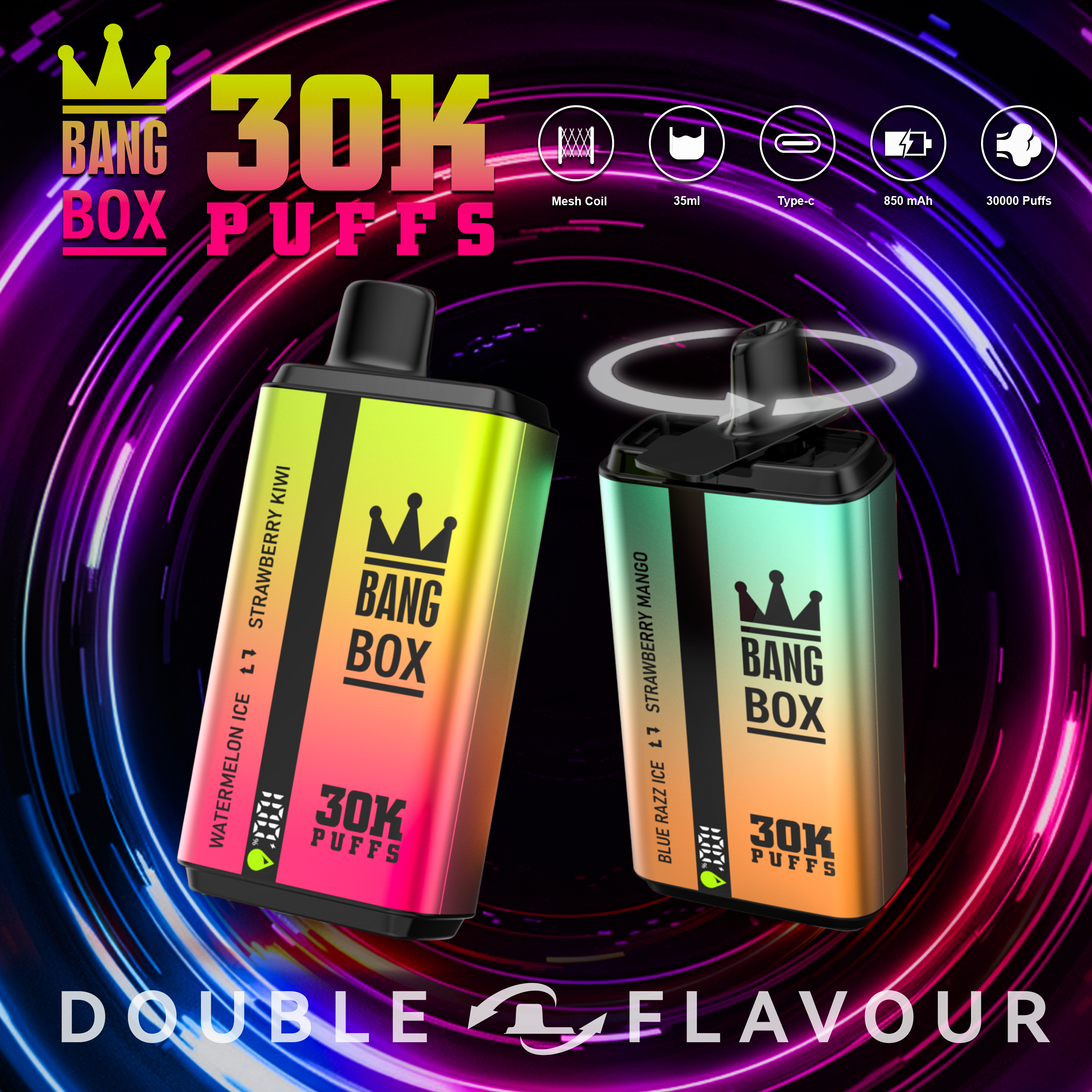 BANGBOX Doubl Eflavour 30000 puffs 10PCS/BOX