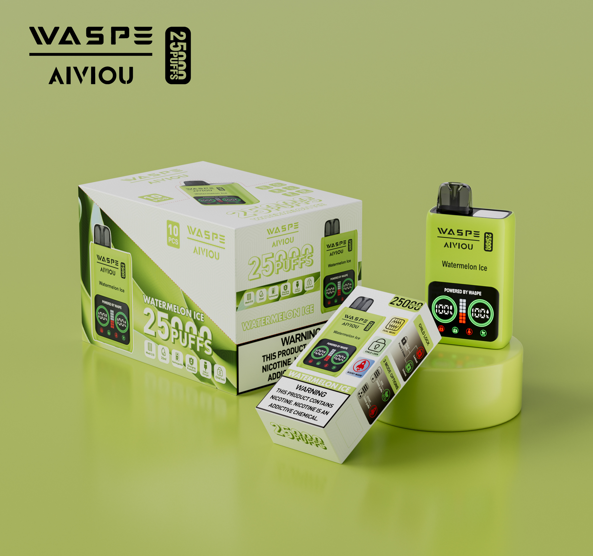 WASPE Aiviou 25000PUFFS 10PCS/BOX