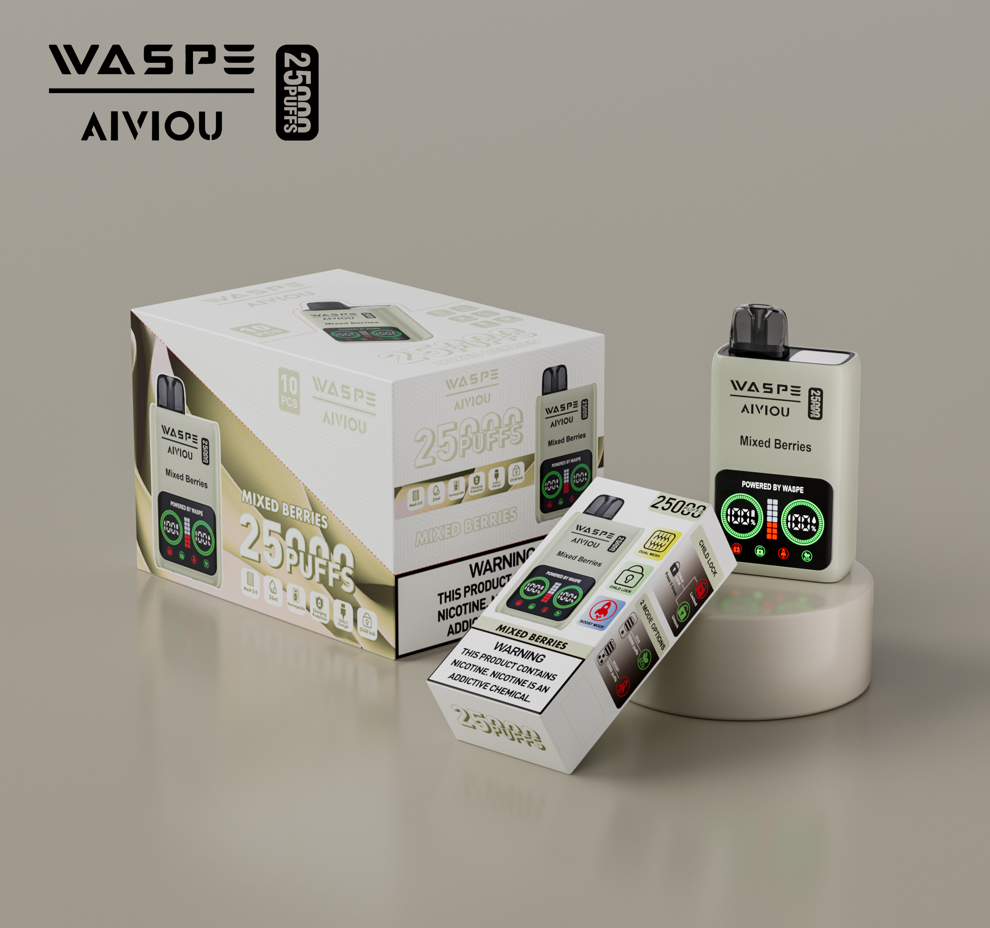 WASPE Aiviou 25000PUFFS 10PCS/BOX