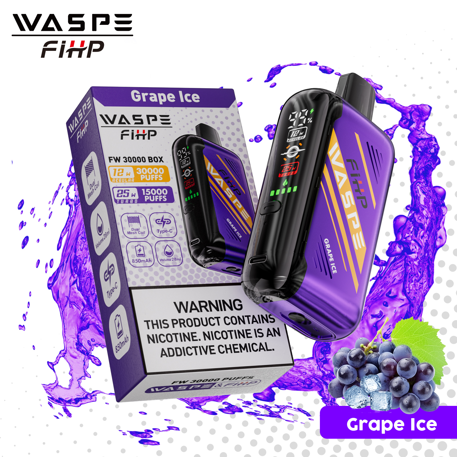 WASPE FW 30000PUFFS 10PCS/BOX