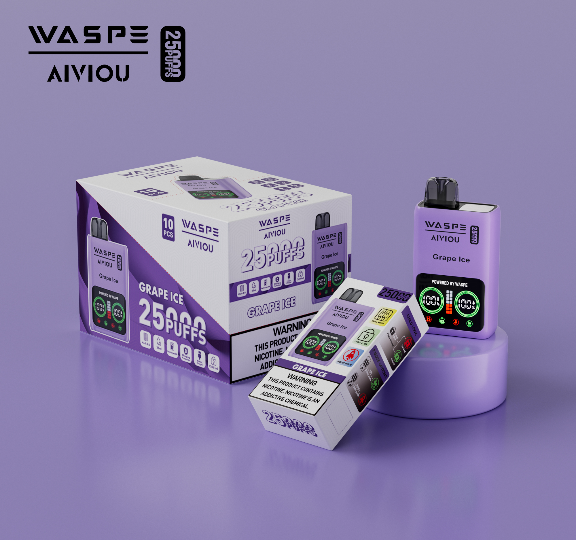 WASPE Aiviou 25000PUFFS 10PCS/BOX
