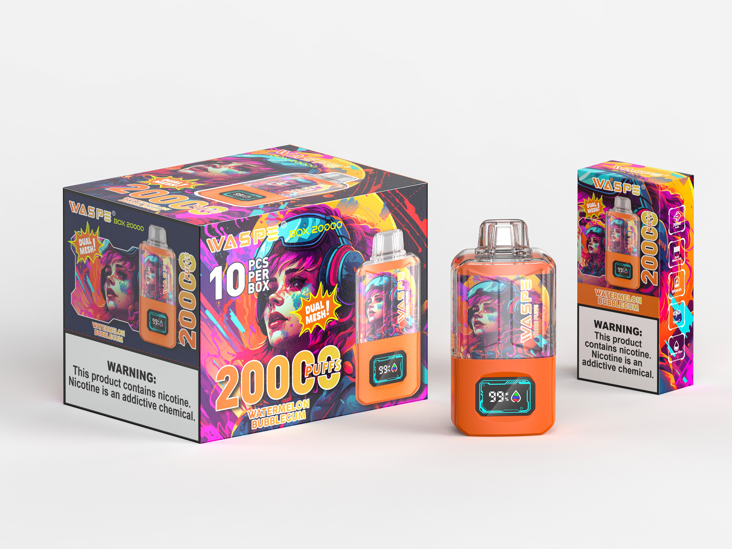 WASPE  20000PUFFS 10PCS/BOX