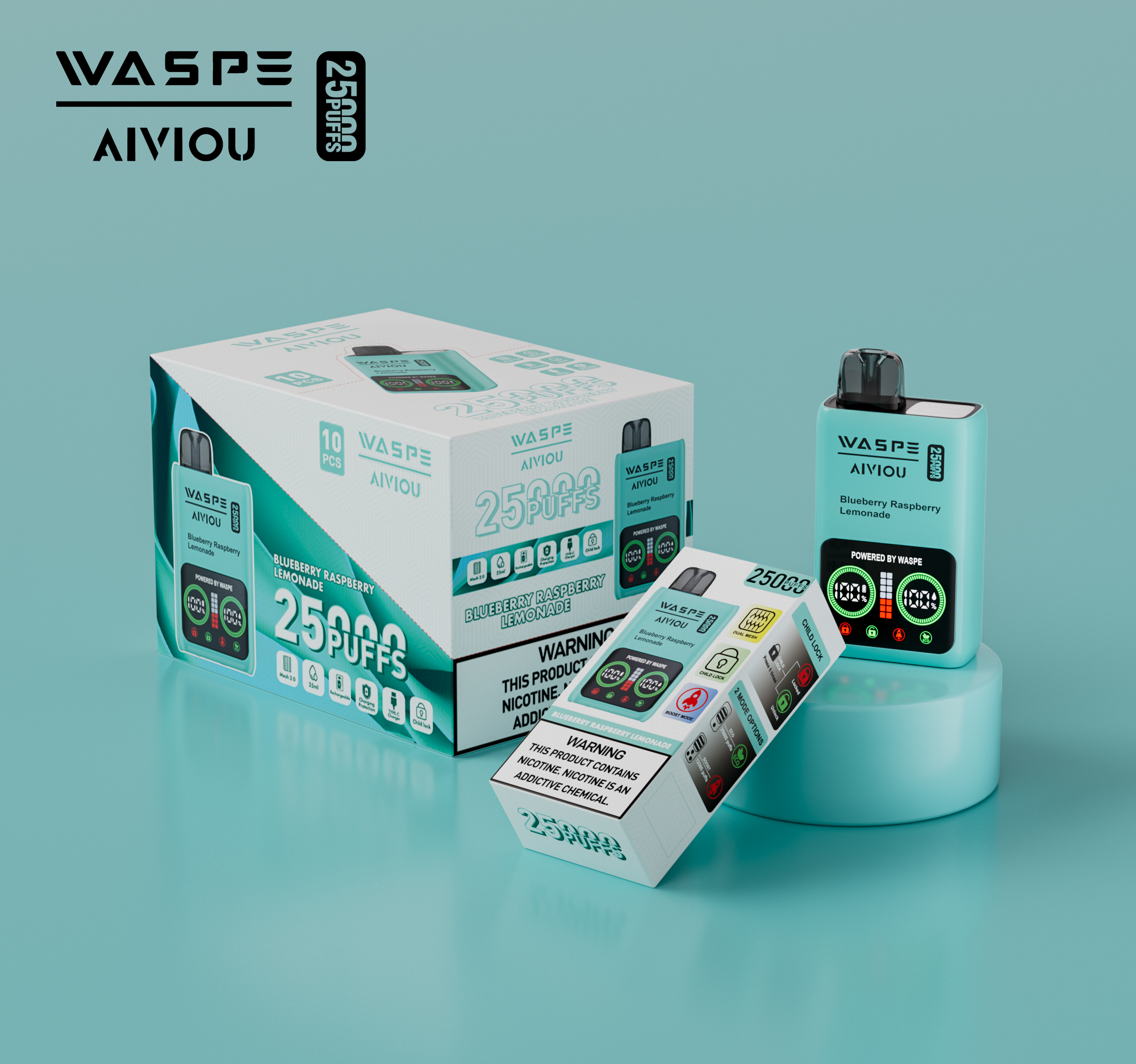 WASPE Aiviou 25000PUFFS 10PCS/BOX