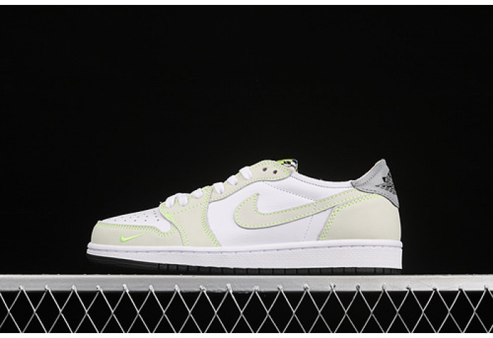 Jordan 1 Retro Low White Ghost Green Black DM7837-10R
