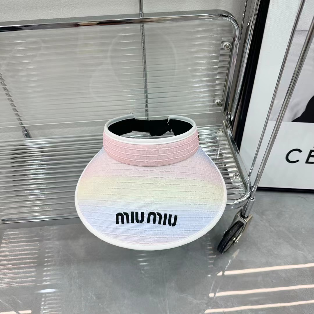 Miu Miu Interleaved Render Empty Top Hat  Sunhat
