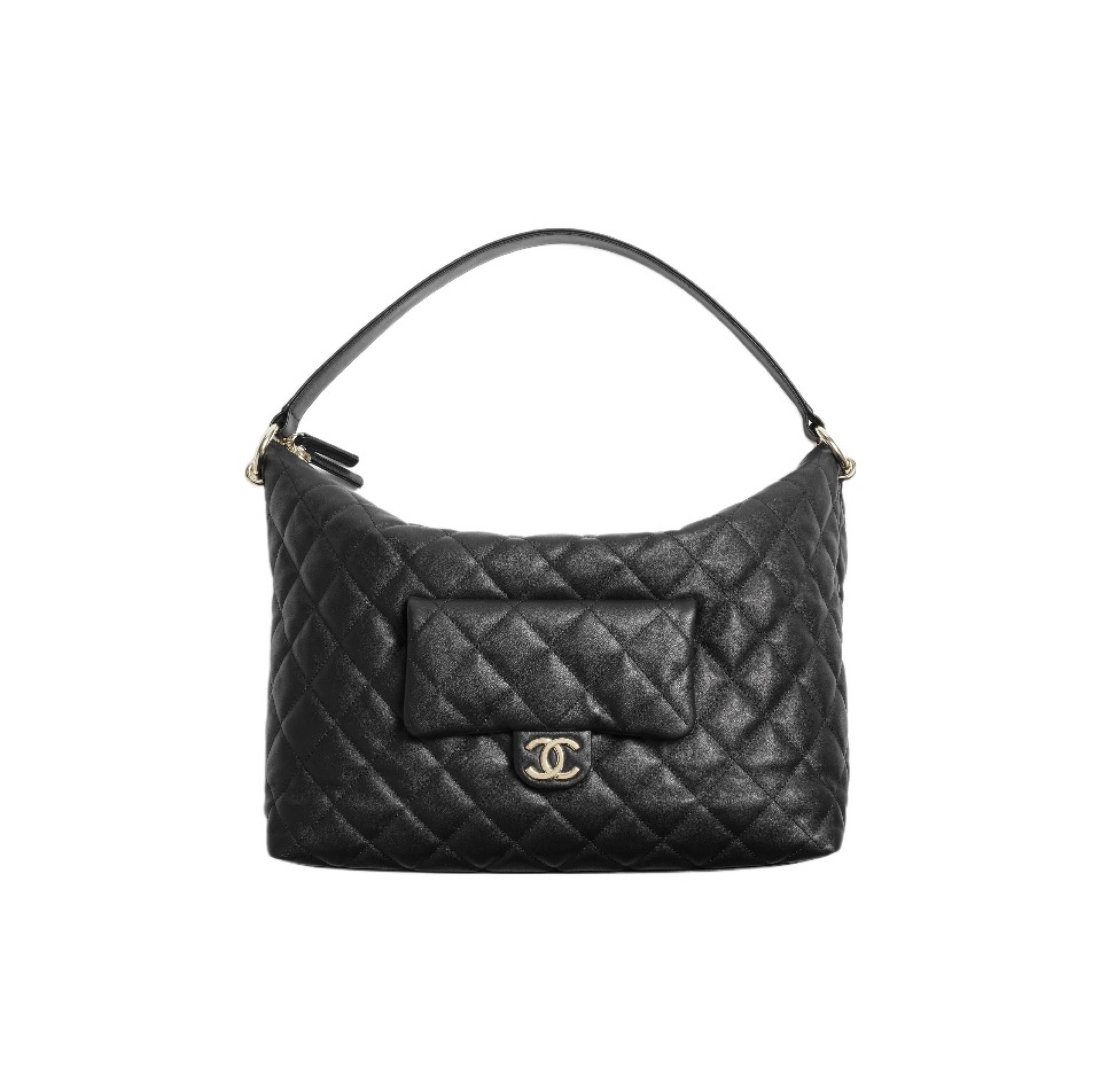 Chanel Hobo Calf Leather Shoulder Bag Handbag