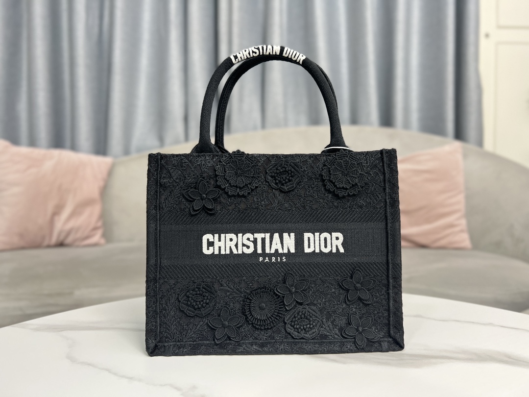 Dior Book Tote Small D-Lace Macrame