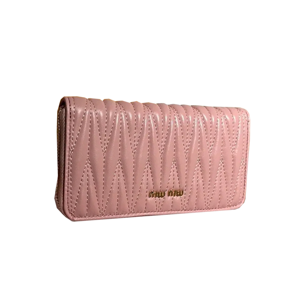 MIU MIU Matelassé Leather Card Bag