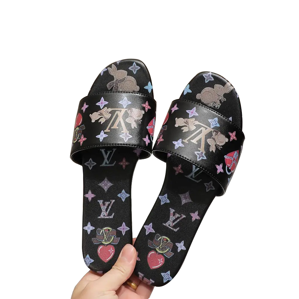 LV Cute Bunny Flats Slide Sandal