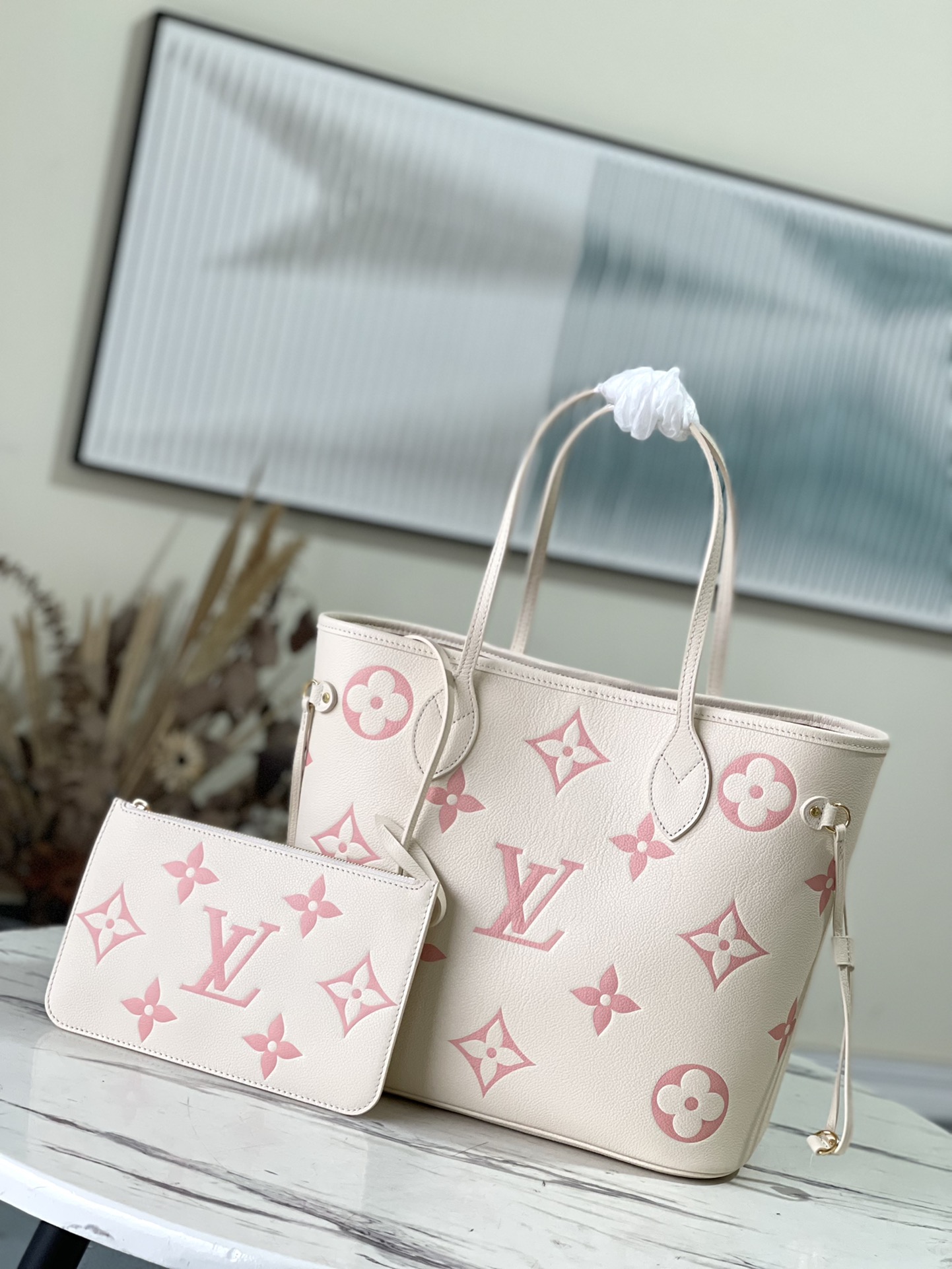 LV Neverfull MM Pink Bag