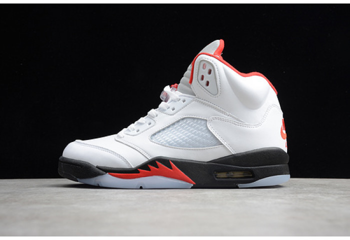 Air Jordan 5 Fire Red 2020 Silver Tongue DA1911-102