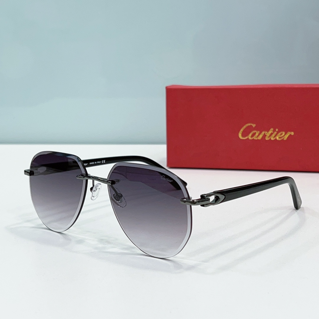 Cartier  Metal Leg Rimless sunglasses Top quality