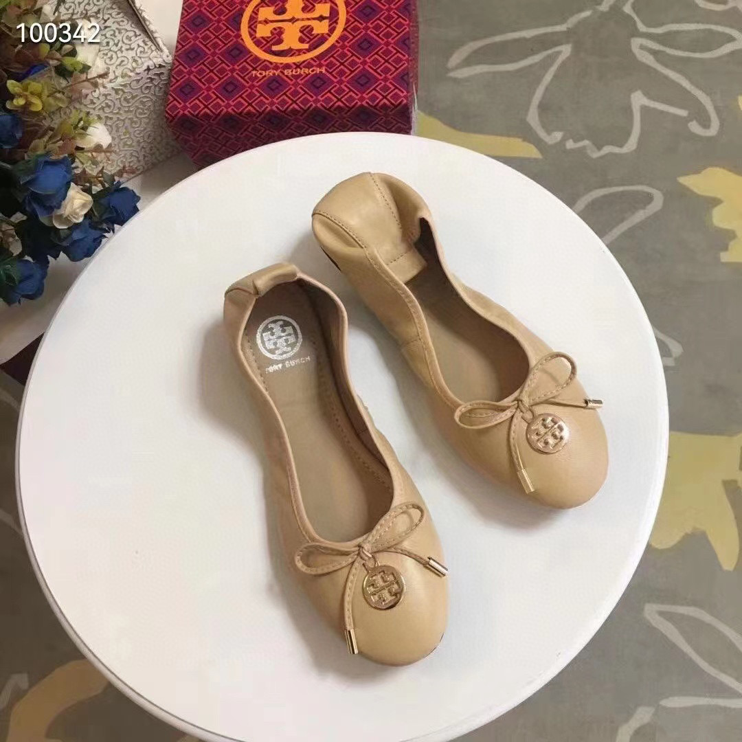 Tory Burch Leather Round Bow  Sandals Slide