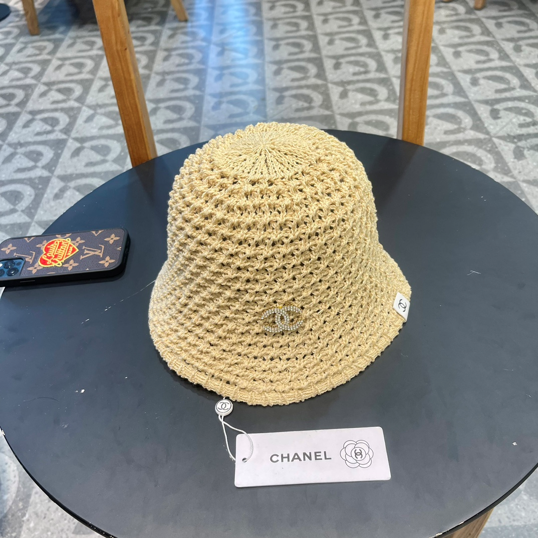 Chanel Hollow Breathable Fisherman's Hat Sunhat
