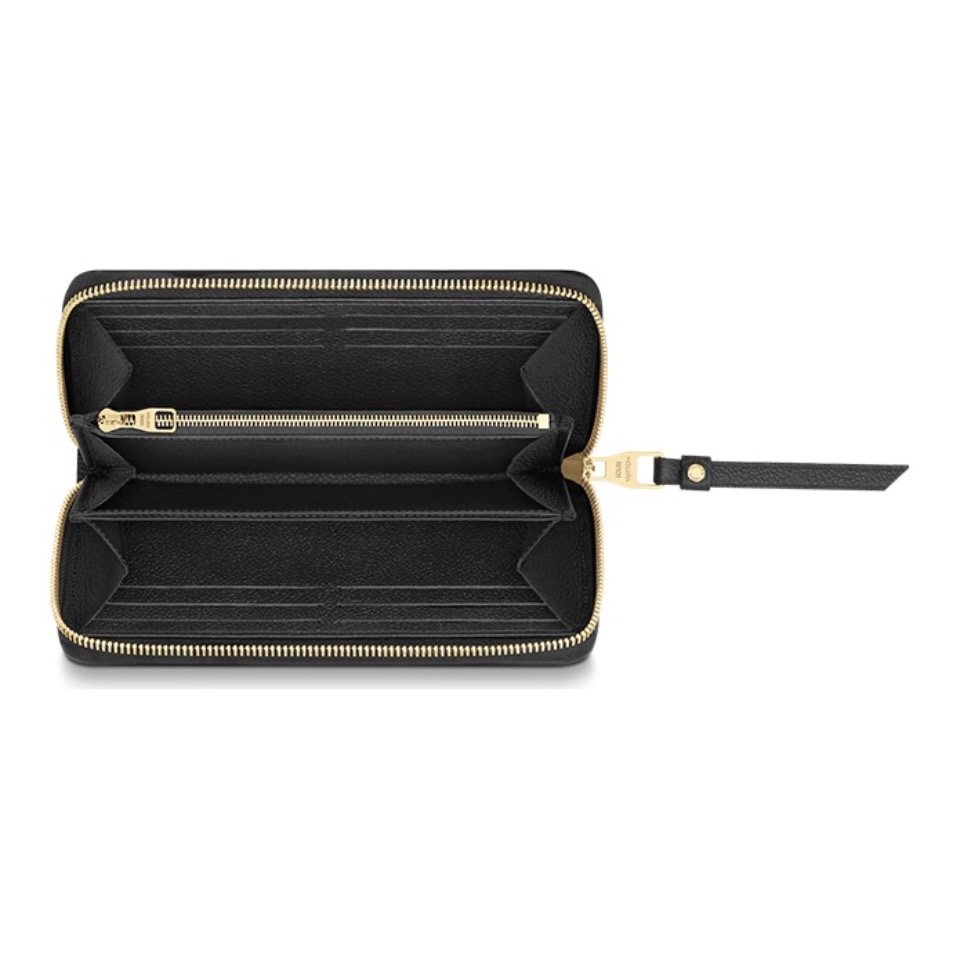 LV Zippy Embossed Cowhide Wallet
