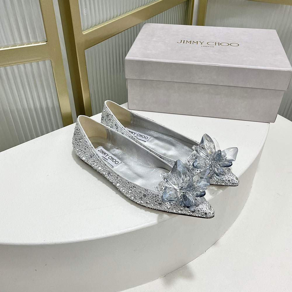 Jimmy Choo Allure Crystal Point Slide Sandal