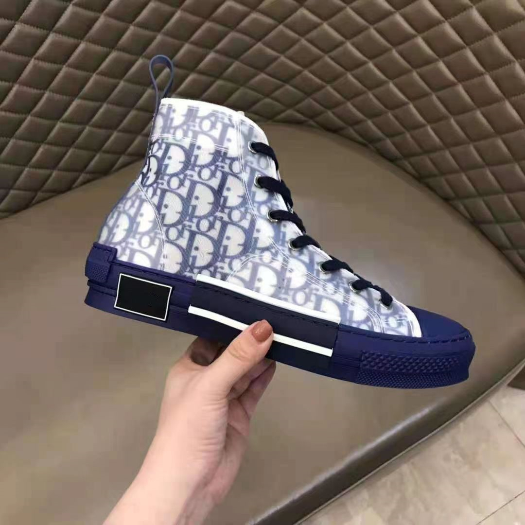 Dior B23 Luxury Shoes with white print logo